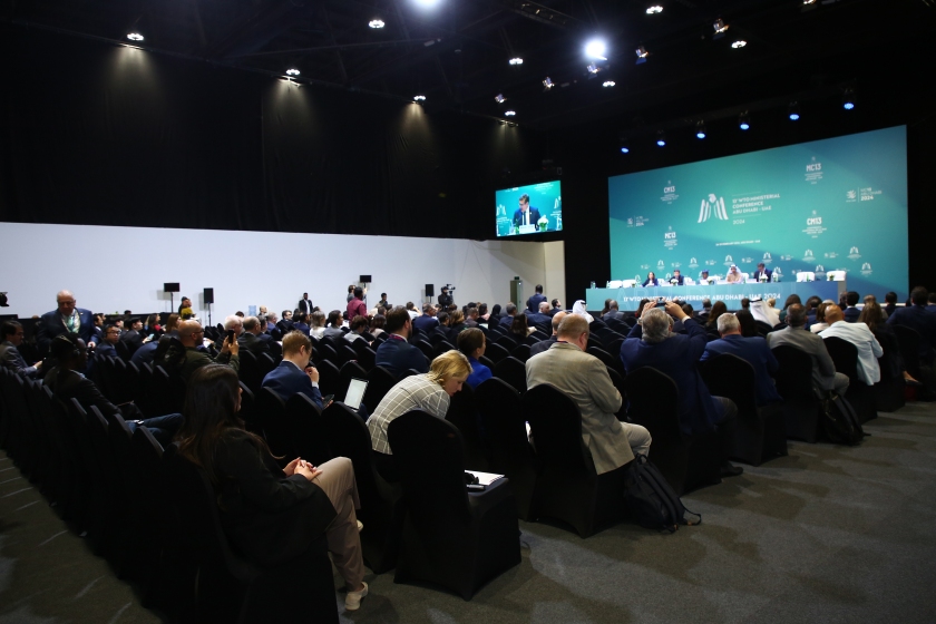Photo of the press conference by participants in the services domestic regulation deal at the Abu Dhabi Ministerial Conference, February 27, 2024